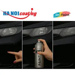 [TẶNG NHÁM] Bình sơn Xịt Xóa Vết Xước Xe Ô tô VINFAST NERIO GREEN màu Đen Bóng Code BKA - JET BLACK chính hãng DR.PAINT