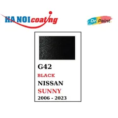 [TẶNG NHÁM] Bình sơn Xịt Xóa Vết Xước Xe Ô tô NISSAN SUNNY màu ĐEN ÁNH KIM mã màu G42 - BLACK chính hãng DR.PAINT