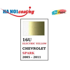 [TẶNG NHÁM] Bình sơn Xịt Xóa Vết Xước Xe Ô tô CHEVROLET SPARK Màu VÀNG CHANH code 16U - ELECTRIC YELLOW | DR.PAINT