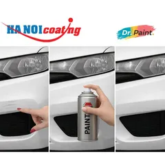 [TẶNG NHÁM] COMBO 2 Bình Xịt Xóa Vết Xước Xe KIA SOLUTO Màu TRẮNG NGỌC TRAI code GWP - GLACIER WHITE chính hãng DR.PAINT