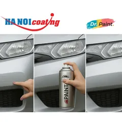 Sơn Xịt Xóa Vết Xước cho xe HONDA CIVIC màu BẠC MỊN mã màu NH700M - ALABASTER SILVER chính hãng DR.PAINT