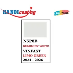 Bình sơn Xịt Xóa Vết Xước xe Ô tô VINFAST LIMO GREEN màu Trắng Sứ mã màu N5P8B - BRAHMINY WHITE chính hãng DR.PAINT