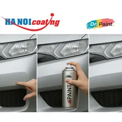 [TẶNG NHÁM] Bình sơn Xịt Xóa Vết Xước xe Ô tô ISUZU MU-X Màu BẠC TITAN code 529 - TITANIUM SILVER chính hãng DR.PAINT