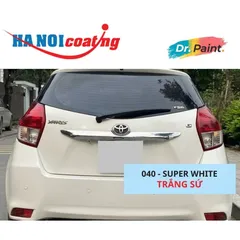 [ TẶNG NHÁM] Bình sơn Xịt Xóa Vết Xước xe Ô tô TOYOTA YARIS Màu TRẮNG SỨ code 040 - SUPER WHITE chính hãng DR.PAINT