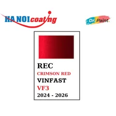 [TẶNG NHÁM] 2 Bình Sơn Xịt Xóa Vết Xước Xe Ô tô VINFAST VF3 màu ĐỎ ÁNH KIM CODE REC – CRIMSON RED chính hãng DR.PAINT