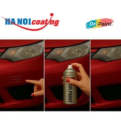 [TẶNG NHÁM] 2 Bình Sơn Xịt Xóa Vết Xước Xe Ô tô VINFAST VF3 màu ĐỎ ÁNH KIM CODE REC – CRIMSON RED chính hãng DR.PAINT