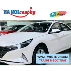 [TẶNG NHÁM] 2 Bình Xịt Xóa Vết Xước Xe HYUNDAI ELANTRA Màu TRẮNG NGỌC TRAI Code WW2 - WHITE CREAM chính hãng DR.PAINT