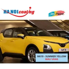 [Tặng Nhám] Bình sơn Xịt Xóa Vết Xước Xe Ô tô VINFAST VF5 PLUS màu VÀNG mã màu M619 - SUMMER YELLOW chính hãng DR.PAINT