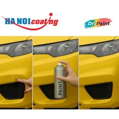 [Tặng Nhám] Bình sơn Xịt Xóa Vết Xước Xe Ô tô VINFAST VF5 PLUS màu VÀNG mã màu M619 - SUMMER YELLOW chính hãng DR.PAINT