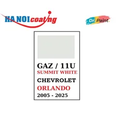 Bình sơn Xịt Xóa Vết Xước Xe Ô tô CHEVROLET ORLANDO Màu TRẮNG SỨ code GAZ / 11U - SUMMIT WHITE chính hãng DR.PAINT