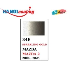 [ TẶNG NHÁM] Bình sơn Xịt Xóa Vết Xước Xe Ô tô MAZDA 2 Màu VÀNG CÁT Code 34E - SPARKLING GOLD chính hãng DR.PAINT