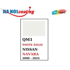 Bình sơn Xịt Xóa Vết Xước Xe Ô tô NISSAN NAVARA màu TRẮNG SỨ mã màu QM1 - WHITE SOLID chính hãng DR.PAINT