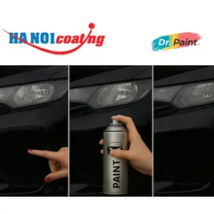Bình sơn Xịt Xóa Vết Xước Xe Ô tô MITSUBISHI MIRAGE Màu ĐEN ÁNH KIM Code X08 - PYRENEES BLACK chính hãng DR.PAINT