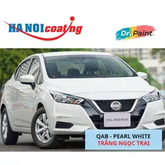 Bình Sơn Xịt Xóa Vết Xước cho xe NISSAN ALMERA màu TRẮNG NGỌC TRAI mã màu QAB - PEARL WHITE chính hãng DR.PAINT