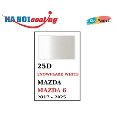 COMBO 2 Bình Sơn Xịt Xóa Vết Xước cho xe MAZDA 6 Màu TRẮNG NGỌC TRAI Code 25D - SNOWFLAKE WHITE chính hãng DR.PAINT