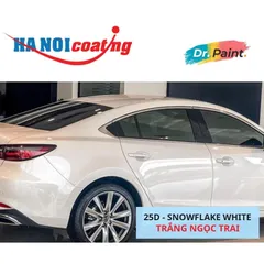COMBO 2 Bình Sơn Xịt Xóa Vết Xước cho xe MAZDA 6 Màu TRẮNG NGỌC TRAI Code 25D - SNOWFLAKE WHITE chính hãng DR.PAINT