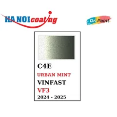 Bình sơn Xịt Xóa Vết Xước cho xe Ô tô VINFAST VF3 màu Xanh Lá Nhạt mã màu C4E - URBAN MINT chính hãng DR.PAINT