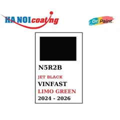 Bình sơn Xịt Xóa Vết Xước cho xe Ô tô VINFAST LIMO GREEN màu Đen Bóng mã màu N5R2B - JET BLACK chính hãng DR.PAINT
