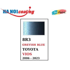 Bình Xịt Xóa Vết Xước xe TOYOTA VIOS màu XÁM XANH ÁNH TÍM mã màu 8R3 - GREYISH BLUE chính hãng DR.PAINT