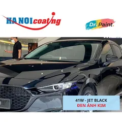 Bình sơn Xịt Xóa Vết Xước Xe Ô tô MAZDA 3 Màu ĐEN ÁNH KIM Code 41W - JET BLACK chính hãng DR.PAINT
