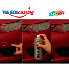 COMBO 2 BÌNH Sơn Xịt Xóa Vết Xước cho xe Ô tô KIA SORENTO màu ĐỎ ÁNH KIM mã màu CR5 - RUNWAY RED chính hãng DR.PAINT