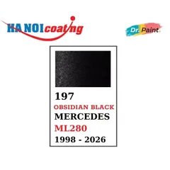 Bình sơn Xịt Xóa Vết Xước Xe Ô tô MERCEDES ML280 Màu ĐEN ÁNH KIM Code 197 - OBSIDIAN BLACK chính hãng DR.PAINT