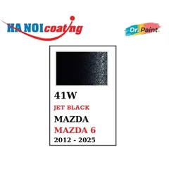 Bình sơn Xịt Xóa Vết Xước Xe Ô tô MAZDA 6 Màu ĐEN ÁNH KIM Code 41W - JET BLACK chính hãng DR.PAINT