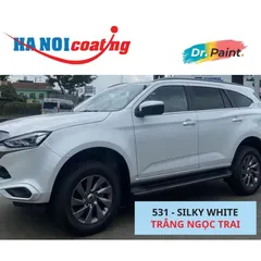COMBO 2 Bình Xịt Xóa Vết Xước Xe ISUZU MU-X Màu TRẮNG NGỌC TRAI Code 531 - SILKY WHITE chính hãng DR.PAINT