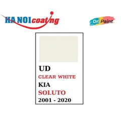Bình sơn Xịt Xóa Vết Xước Xe Ô tô KIA SOLUTO Màu TRẮNG SỨ Code UD - CLEAR WHITE chính hãng DR.PAINT
