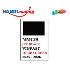 Bình sơn Xịt Xóa Vết Xước cho xe Ô tô VINFAST HERIO GREEN màu Đen Bóng mã màu N5R2B - JET BLACK chính hãng DR.PAINT