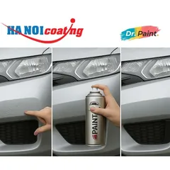 Bình sơn Xịt Xóa Vết Xước Xe Ô tô KIA K3 Màu BẠC SÁNG Code 3D - BRIGHT SILVER chính hãng DR.PAINT