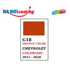 Bình sơn Xịt Xóa Vết Xước Xe Ô tô CHEVROLET COLORADO Màu CAM ÁNH KIM code G18	- ORANGE CRUSH chính hãng DR.PAINT