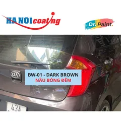 Bình sơn Xịt Xóa Vết Xước Xe Ô tô KIA MORNING Màu NÂU BÓNG ĐÊM Code BW-01 - DARK BROWN chính hãng DR.PAINT