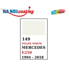 Bình sơn Xịt Xóa Vết Xước Xe Ô tô MERCEDES E250 Màu TRẮNG SỨ code 149 - POLAR WHITE chính hãng DR.PAINT