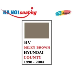 Bình sơn Xịt Xóa Vết Xước Xe Ô tô HYUNDAI COUNTY Màu NÂU SỮA code BV - MILKY BROWN chính hãng DR.PAINT