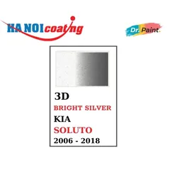 Bình sơn Xịt Xóa Vết Xước Xe Ô tô KIA SOLUTO Màu BẠC SÁNG Code 3D - BRIGHT SILVER chính hãng DR.PAINT