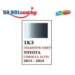 Bình sơn Xịt Xóa Vết Xước Xe Ô tô TOYOTA COROLLA ALTIS Màu XÁM XANH code 1K3 - CELESTITE GREY chính hãng DR.PAINT