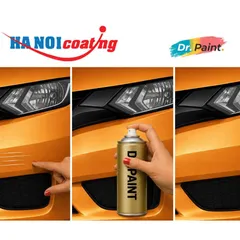 Bình sơn Xịt Xóa Vết Xước Xe Ô tô KIA SELTOS Màu CAM ÁNH KIM code A7A - PUNCHY ORANGE chính hãng DR.PAINT