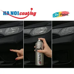 Bình sơn Xịt Xóa Vết Xước Xe Ô tô CHEVROLET AVEO Màu ĐEN ÁNH KIM Code GB0 - BLACK MEET KETTLE chính hãng DR.PAINT