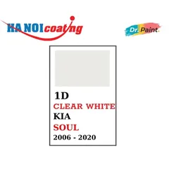 Bình sơn Xịt Xóa Vết Xước Xe Ô tô KIA SOUL Màu TRẮNG SỨ Code 1D - CLEAR WHITE chính hãng DR.PAINT
