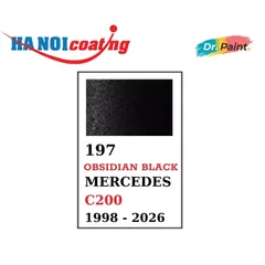 Bình sơn Xịt Xóa Vết Xước Xe Ô tô MERCEDES C200 Màu ĐEN ÁNH KIM Code 197 - OBSIDIAN BLACK chính hãng DR.PAINT