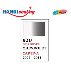 Bình sơn Xịt Xóa Vết Xước Xe Ô tô CHEVROLET CAPTIVA Màu BẠC code 92U - POLY SILVER chính hãng DR.PAINT