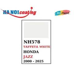 Sơn Xịt Xóa Vết Xước cho xe HONDA JAZZ màu TRẮNG SỨ mã màu NH578 - TAFFETA WHITE chính hãng DR.PAINT
