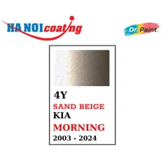 Bình sơn Xịt Xóa Vết Xước Xe Ô tô KIA MORNING Màu VÀNG CÁT Code 4Y - SAND BEIGE chính hãng DR.PAINT