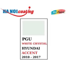 Bình sơn Xịt Xóa Vết Xước xe Ô tô HYUNDAI ACCENT Màu TRẮNG SỨ code PGU - WHITE CRYSTAL chính hãng DR.PAINT