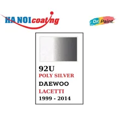 Bình sơn Xịt Xóa Vết Xước Xe Ô tô DAEWOO LACETTI Màu GHI BẠC code 92U - POLY SILVER chính hãng DR.PAINT