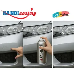 Bình sơn Xịt Xóa Vết Xước Xe Ô tô DAEWOO LACETTI Màu GHI BẠC code 92U - POLY SILVER chính hãng DR.PAINT