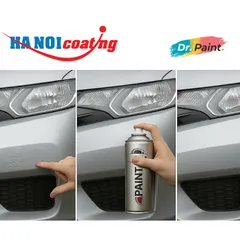Bình sơn Xịt Xóa Vết Xước Xe Ô tô FORD FOCUS Màu BẠC PHẤN HỒNG code HM - HEATHER MIST chính hãng DR.PAINT