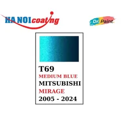 Bình sơn Xịt Xóa Vết Xước Xe Ô tô MITSUBISHI MIRAGE Màu XANH NƯỚC BIỂN Code T69 - MEDIUM BLUE chính hãng DR.PAINT