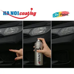 Bình sơn Xịt Xóa Vết Xước Xe Ô tô CHEVROLET LACETTI Màu ĐEN ÁNH KIM code 87U - CARBON FLASH chính hãng DR.PAINT